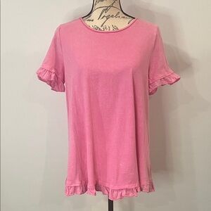 NWT Altar’d State ‘Wren’ ruffle trim relaxed fit top tee S